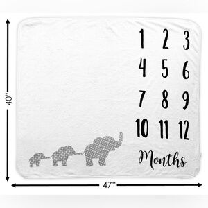 Baby Monthly Milestone Blanket 100% Organic Fleece Xtra Soft Photograph Backdrop
